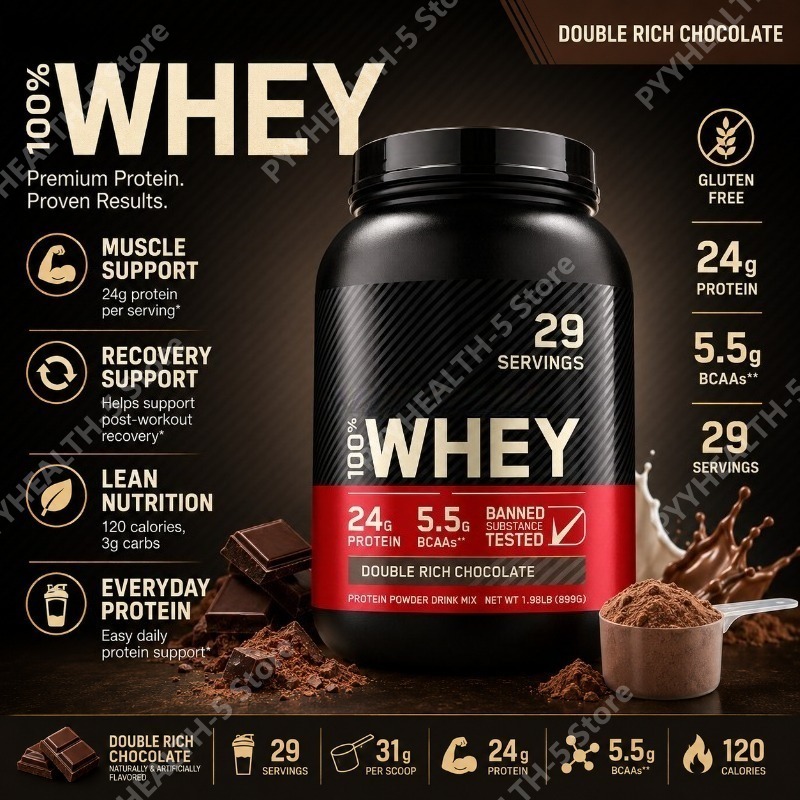 Fitness Nutrition Whey Protein - Whey Protein Powder Double Rich Chocolate