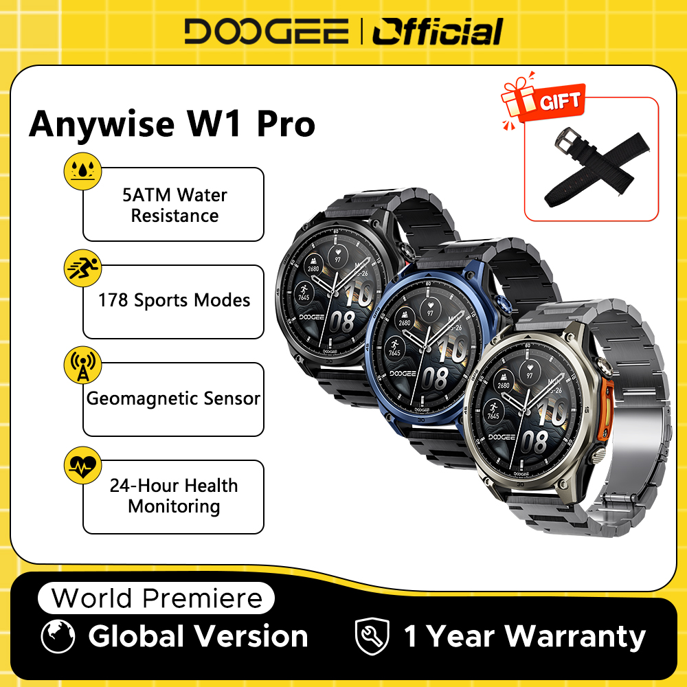 Nutrition Gym - DOOGEE ANYWISE W1 PRO Smartwatch 1.43''