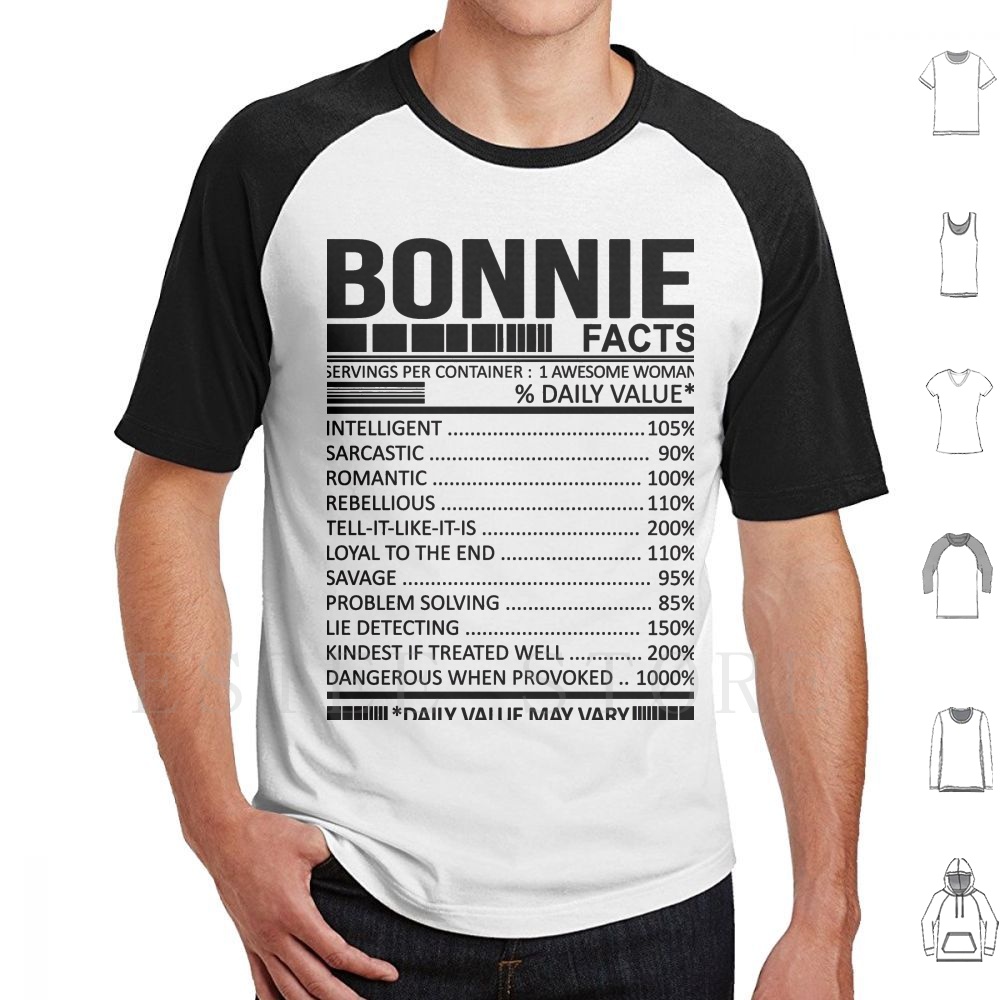 Nutrition & Fitness Hub - Bonnie Nutrition Facts T Shirt Men