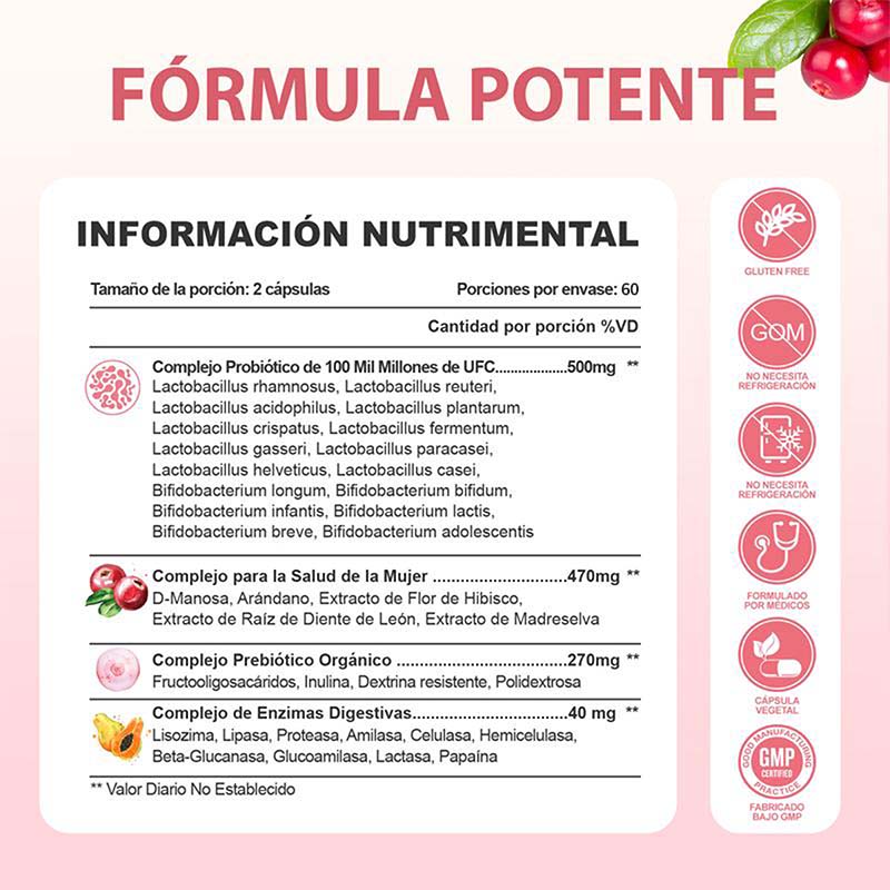 PROBIOTICOS MUJER Capsules - S - Probiotics Women Health review and price