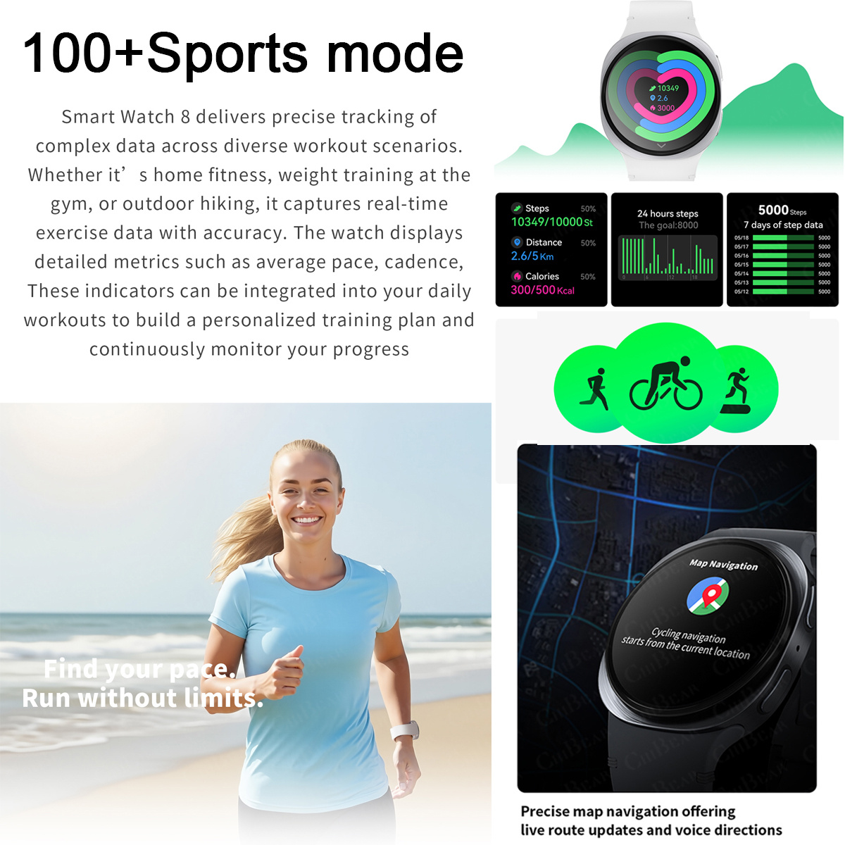 2026 New Watches 8 Mini GPS Tr - Nutrition Gym review and price