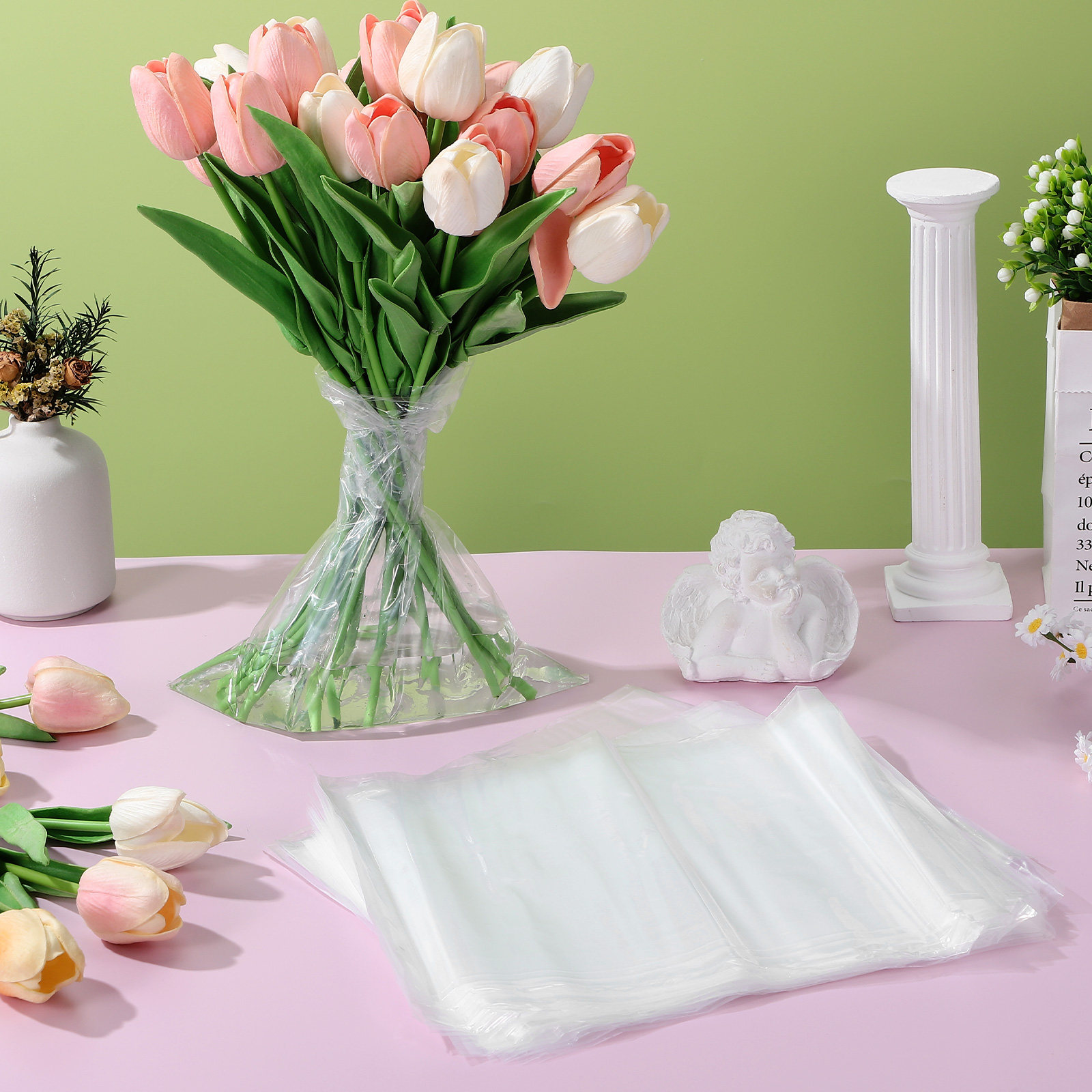 50pcs Flower Bags Plastic Fres - Nutrition & Fitness Hub review and price