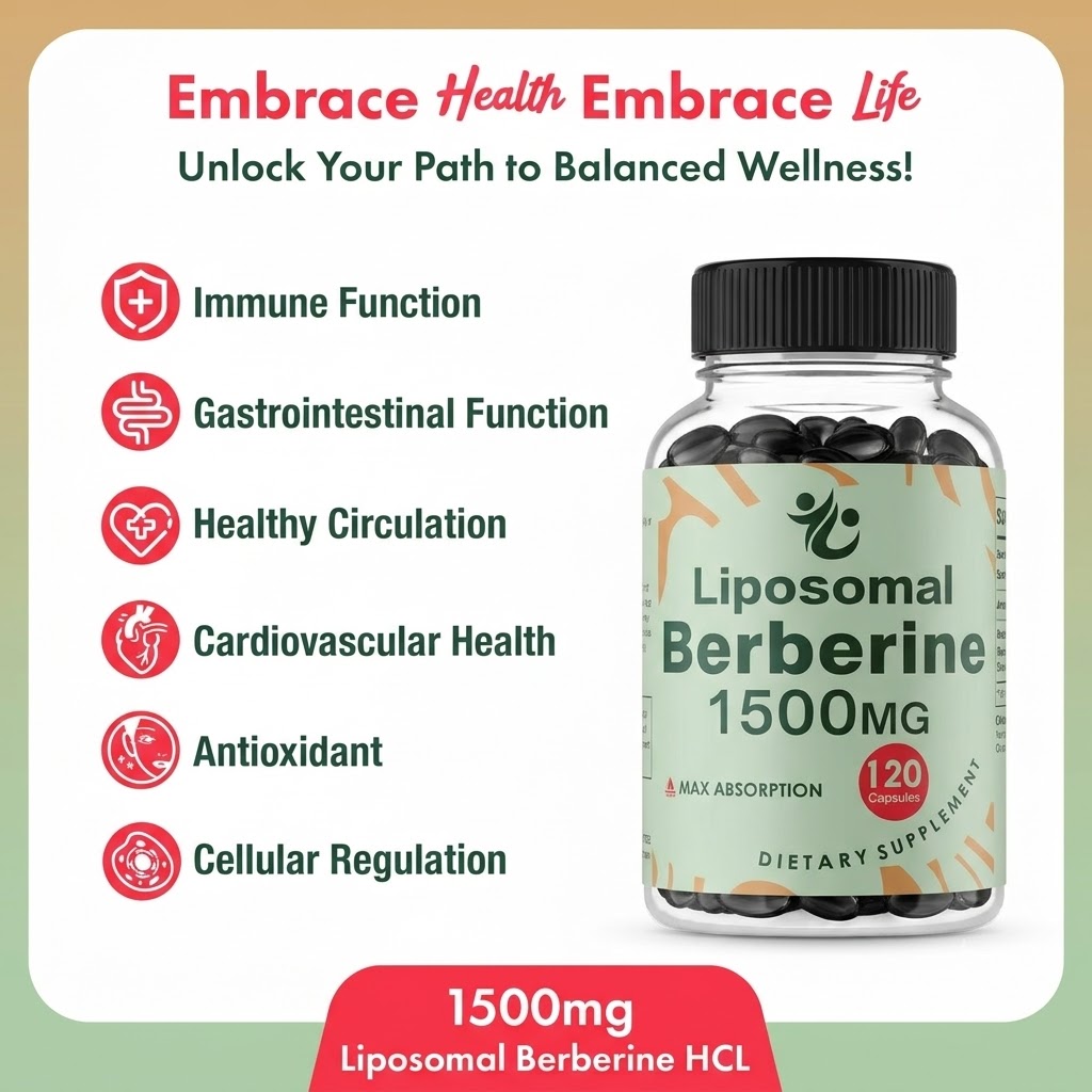 Liposomal Berberine HCL - 1500 - Berberine Hcl Capsule review and price