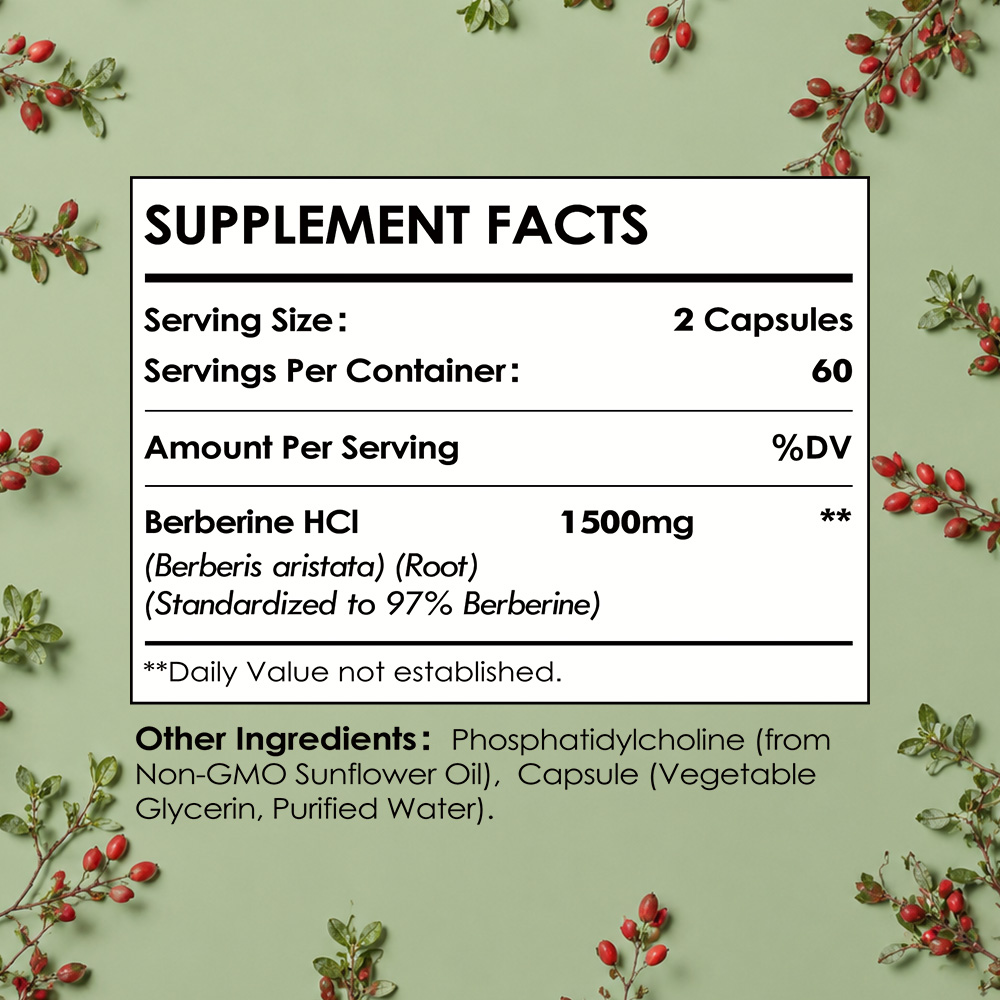Liposomal Berberine HCL - 1500 - Berberine Hcl Capsule review and price