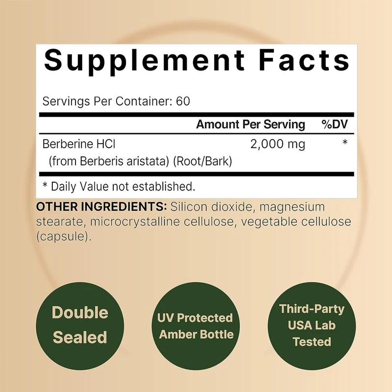Berberine Supplement | 60 Vege - Berberine Hcl Capsule review and price