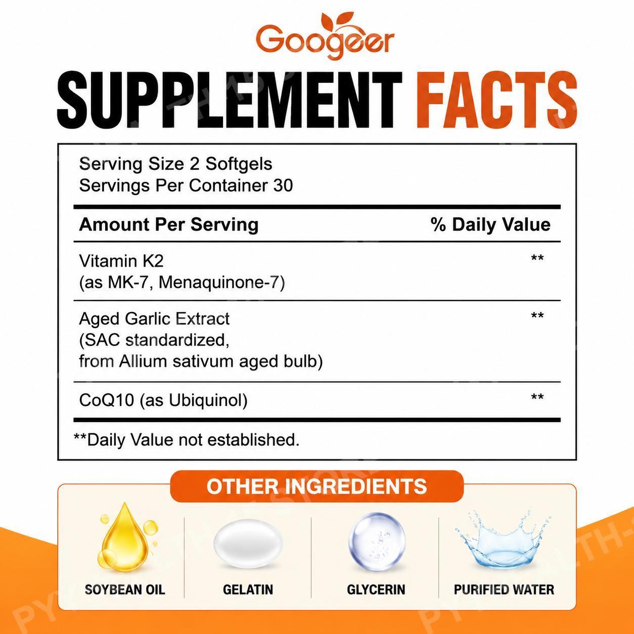 Googeer Aged Odorless Garlic S - Coq10 Ubiquinol Softgel review and price