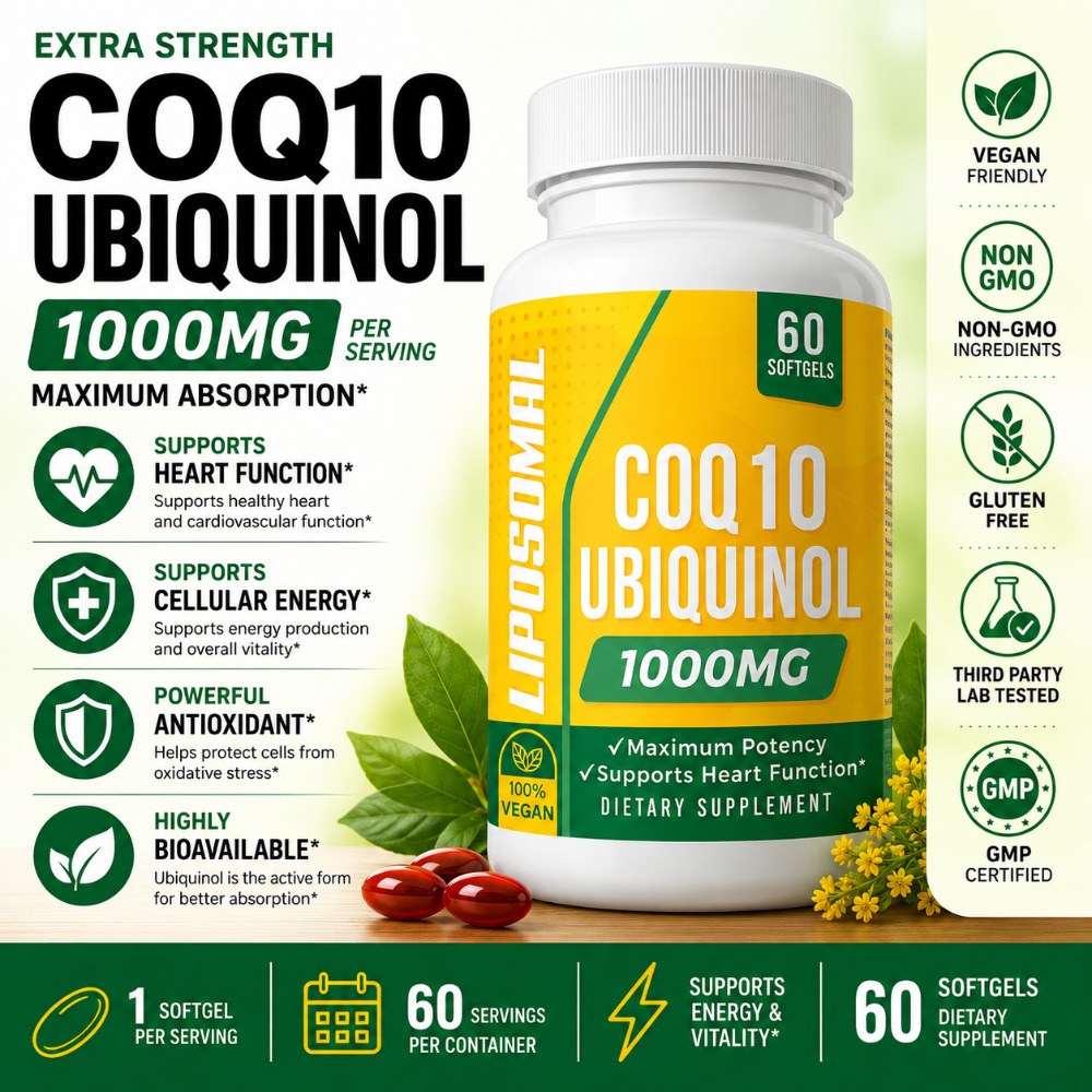 CoQ10 Ubiquinol 1000mg Vegan S - Coq10 Ubiquinol Softgel review and price