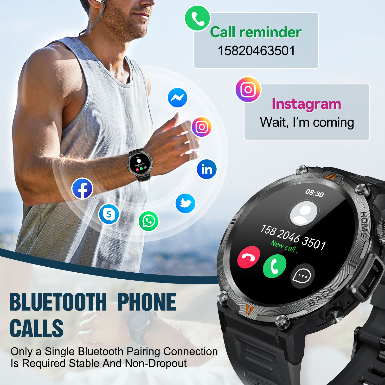 EIGIIS KE3 Bluetooth Call Smar - Nutrition Gym review and price