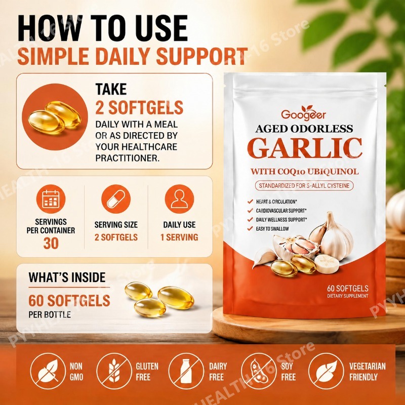 Googeer Aged Odorless Garlic S - Coq10 Ubiquinol Softgel review and price